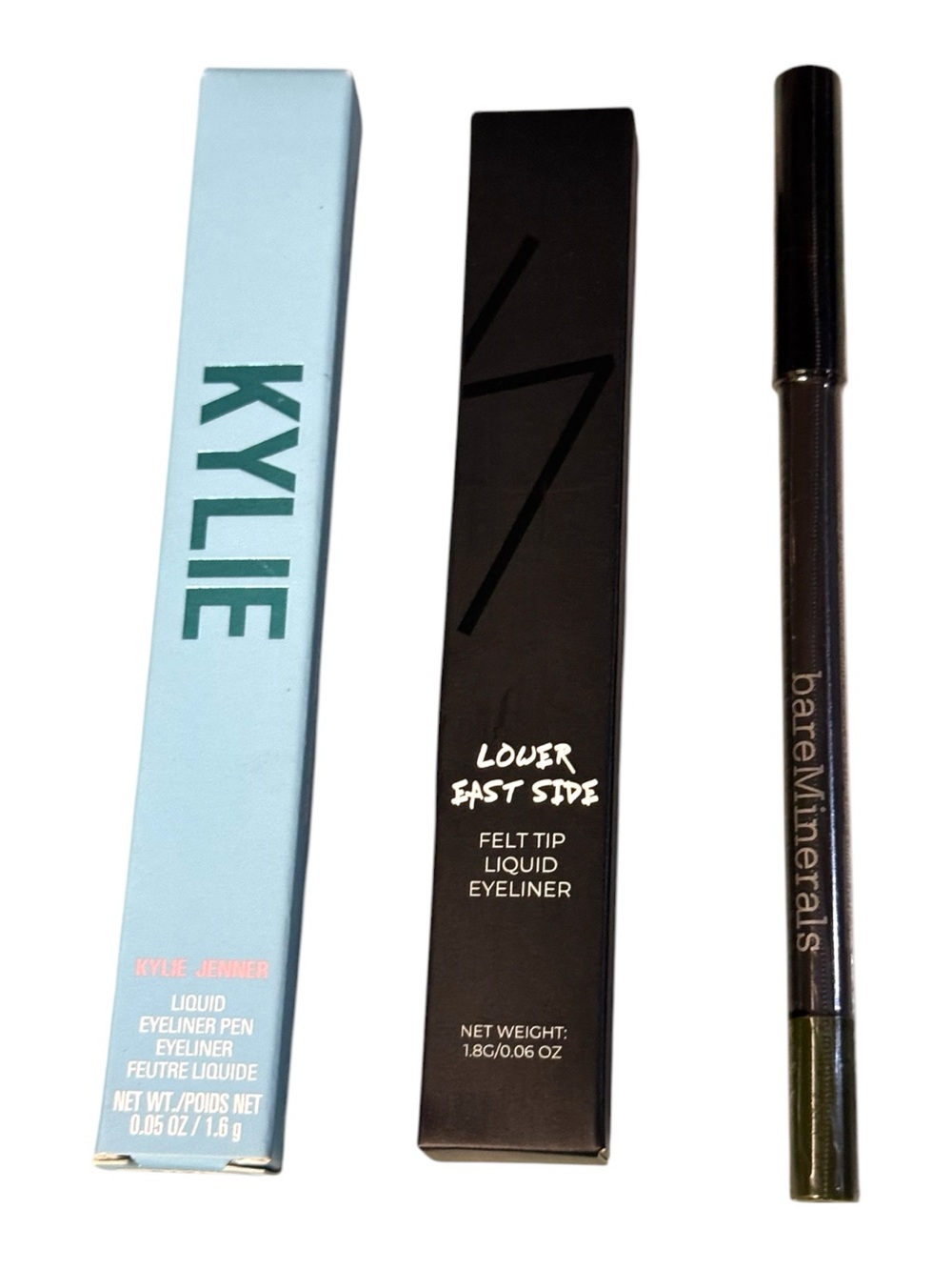 3 Pc Eyeliner Trio - Stassie x Kylie Les Beauty BareMinerals Black, Pink, Green